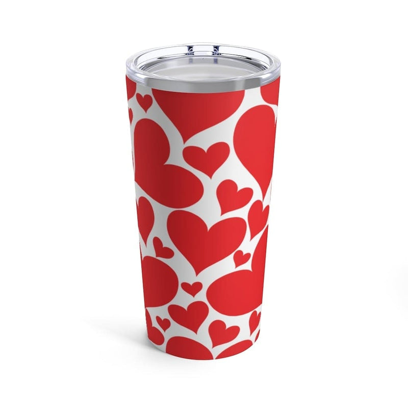 Insulated Tumbler - 20oz, Love Red Hearts, Travel Mug - Winter Sunshine Marketplace