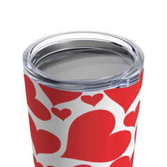 Insulated Tumbler - 20oz, Love Red Hearts, Travel Mug - Winter Sunshine Marketplace