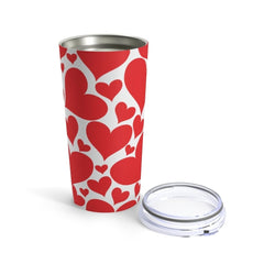 Insulated Tumbler - 20oz, Love Red Hearts, Travel Mug - Winter Sunshine Marketplace