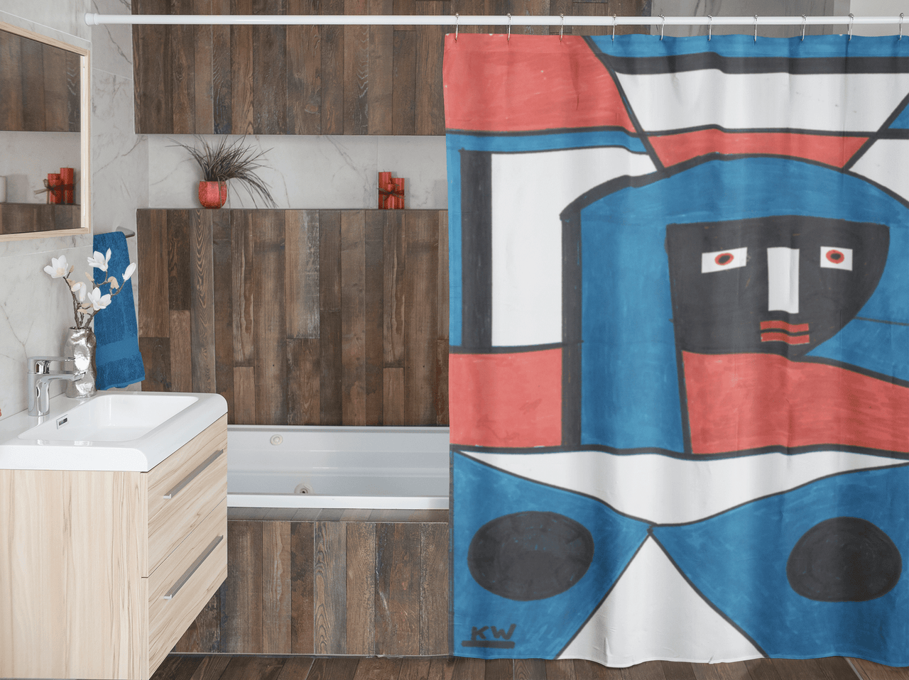 KW Bath Bliss Shower Curtain 2 - Winter Sunshine Marketplace