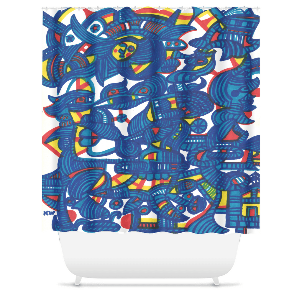 KW Bath Bliss Shower Curtain 5 - Winter Sunshine Marketplace