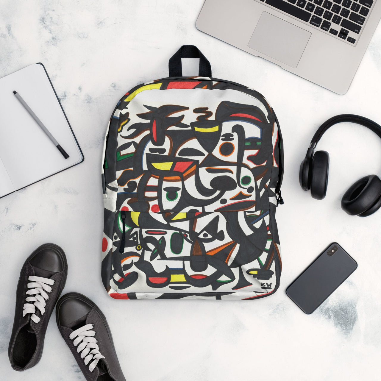 KW Gallery Art Traveler Backpack 10🎨🖼️ - Winter Sunshine Marketplace