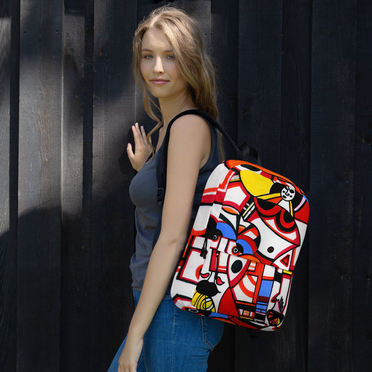 KW Gallery Art Traveler Backpack 11🎨🖼️ - Winter Sunshine Marketplace