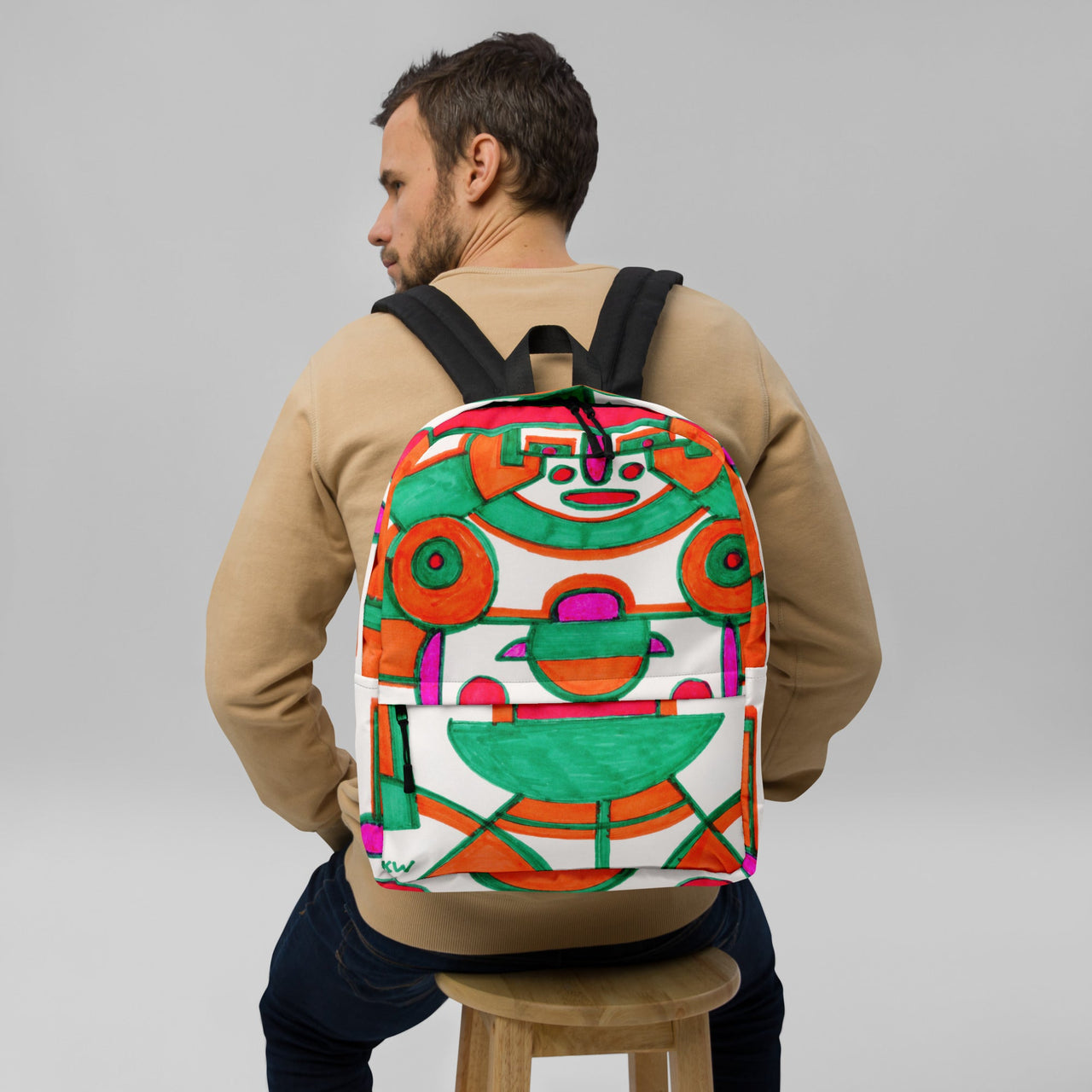 KW Gallery Art Traveler Backpack 15🎨🖼️ - Winter Sunshine Marketplace