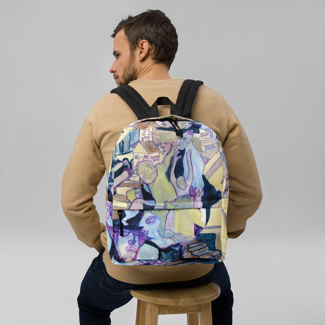 KW Gallery Art Traveler Backpack 16🎨🖼️ - Winter Sunshine Marketplace