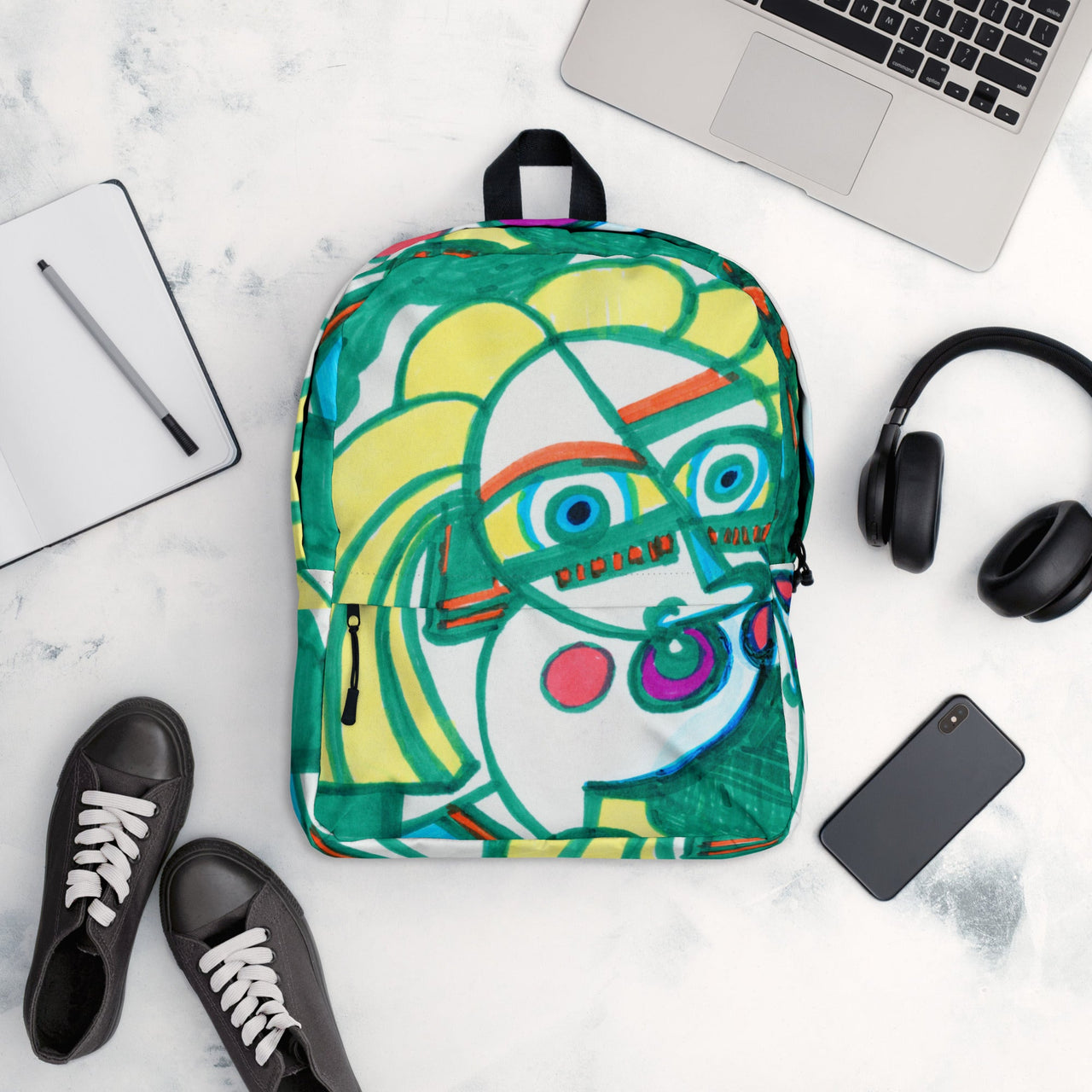 KW Gallery Art Traveler Backpack 17🎨🖼️ - Winter Sunshine Marketplace