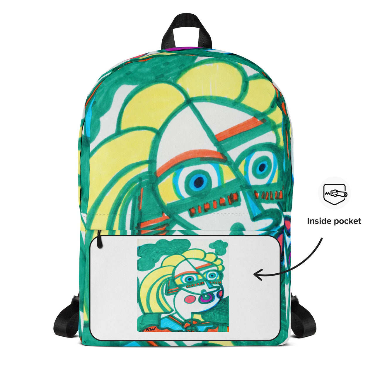 KW Gallery Art Traveler Backpack 17🎨🖼️ - Winter Sunshine Marketplace