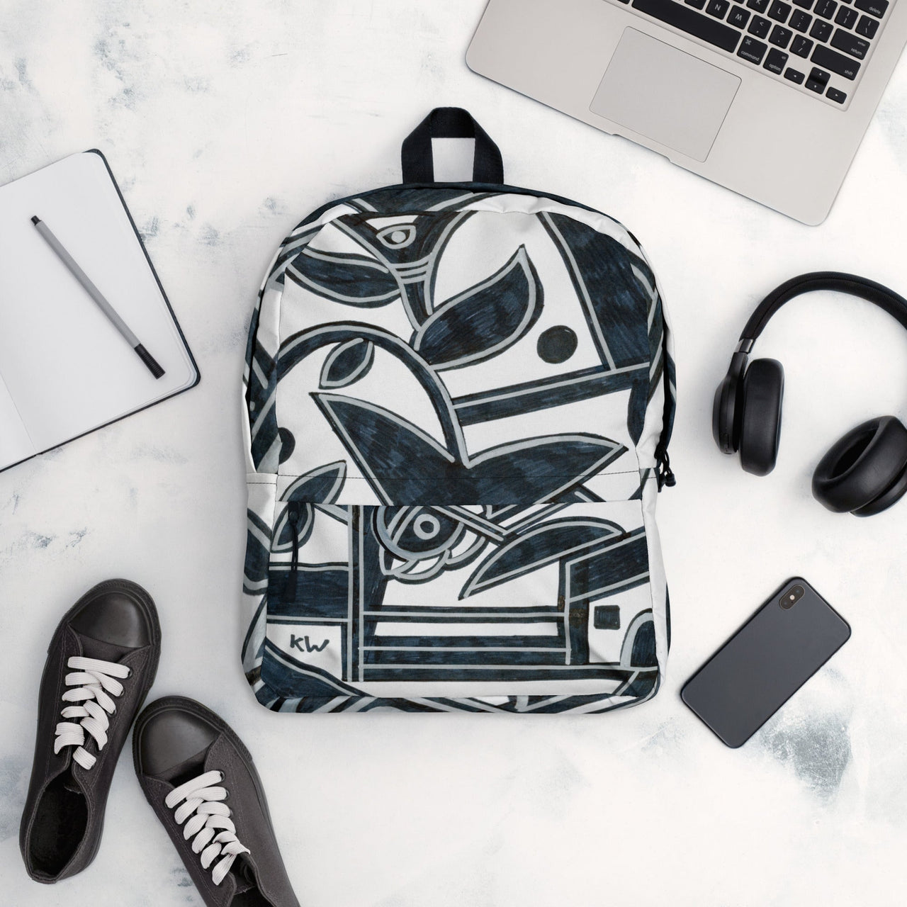 KW Gallery Art Traveler Backpack 19🎨🖼️ - Winter Sunshine Marketplace