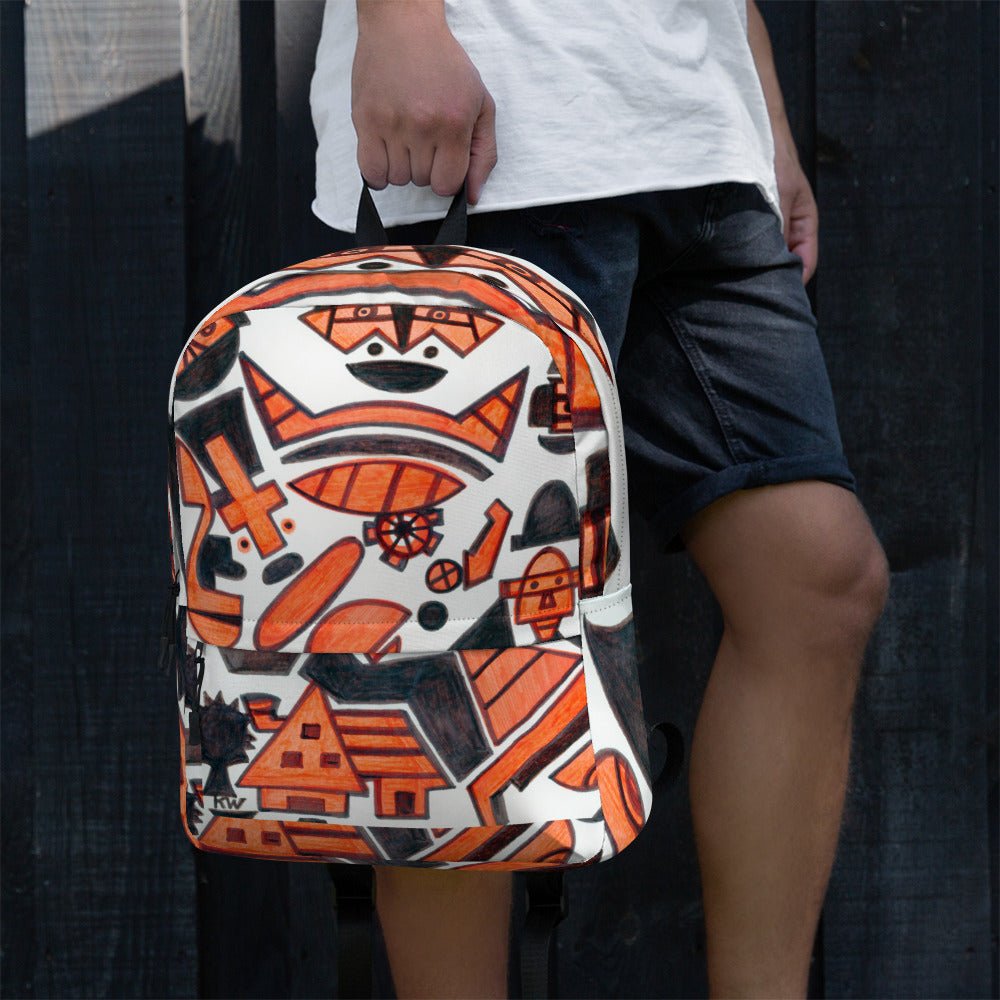 KW Gallery Art Traveler Backpack 28🎨🖼️ - Winter Sunshine Marketplace