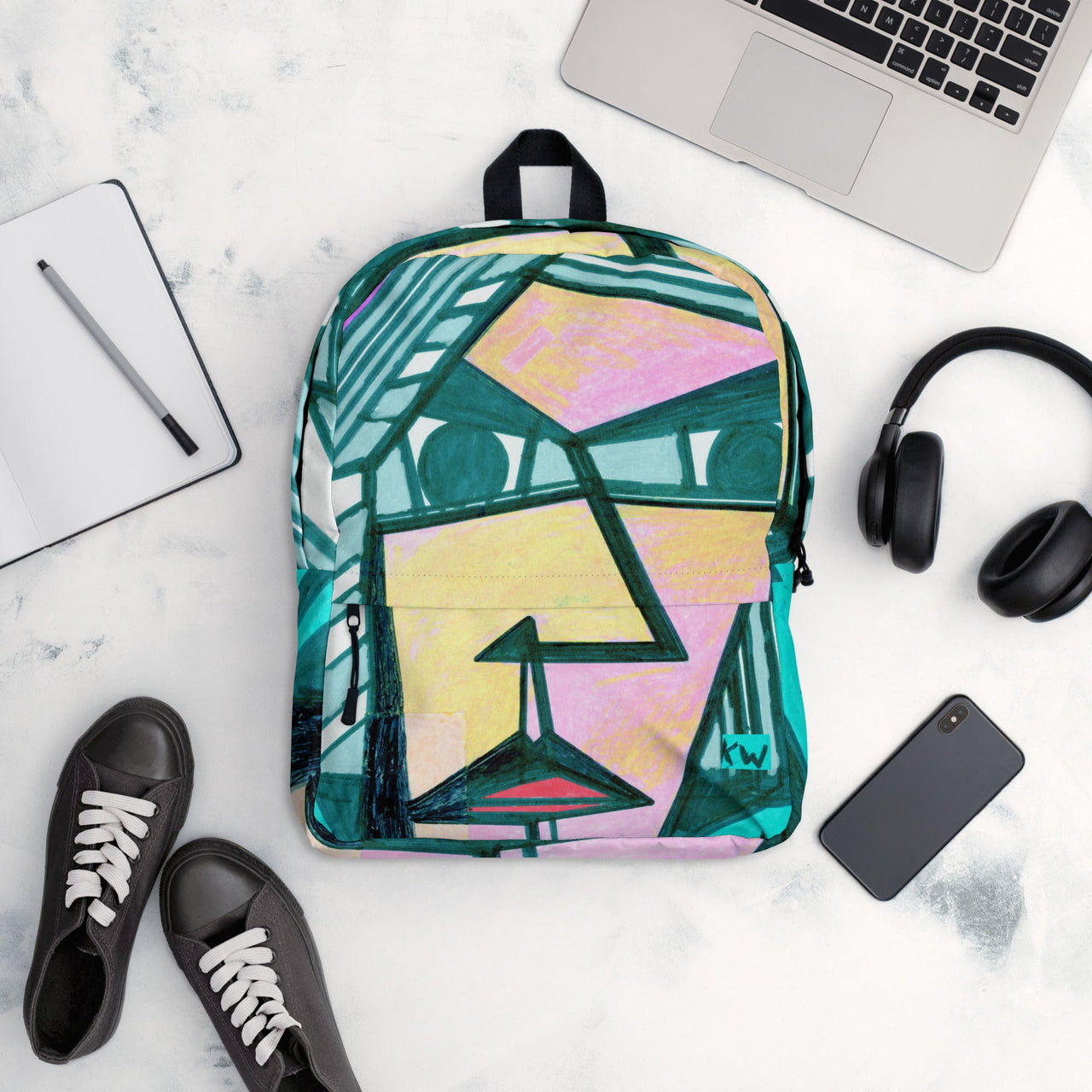 KW Gallery Art Traveler Backpack 34🎨🖼️ - Winter Sunshine Marketplace