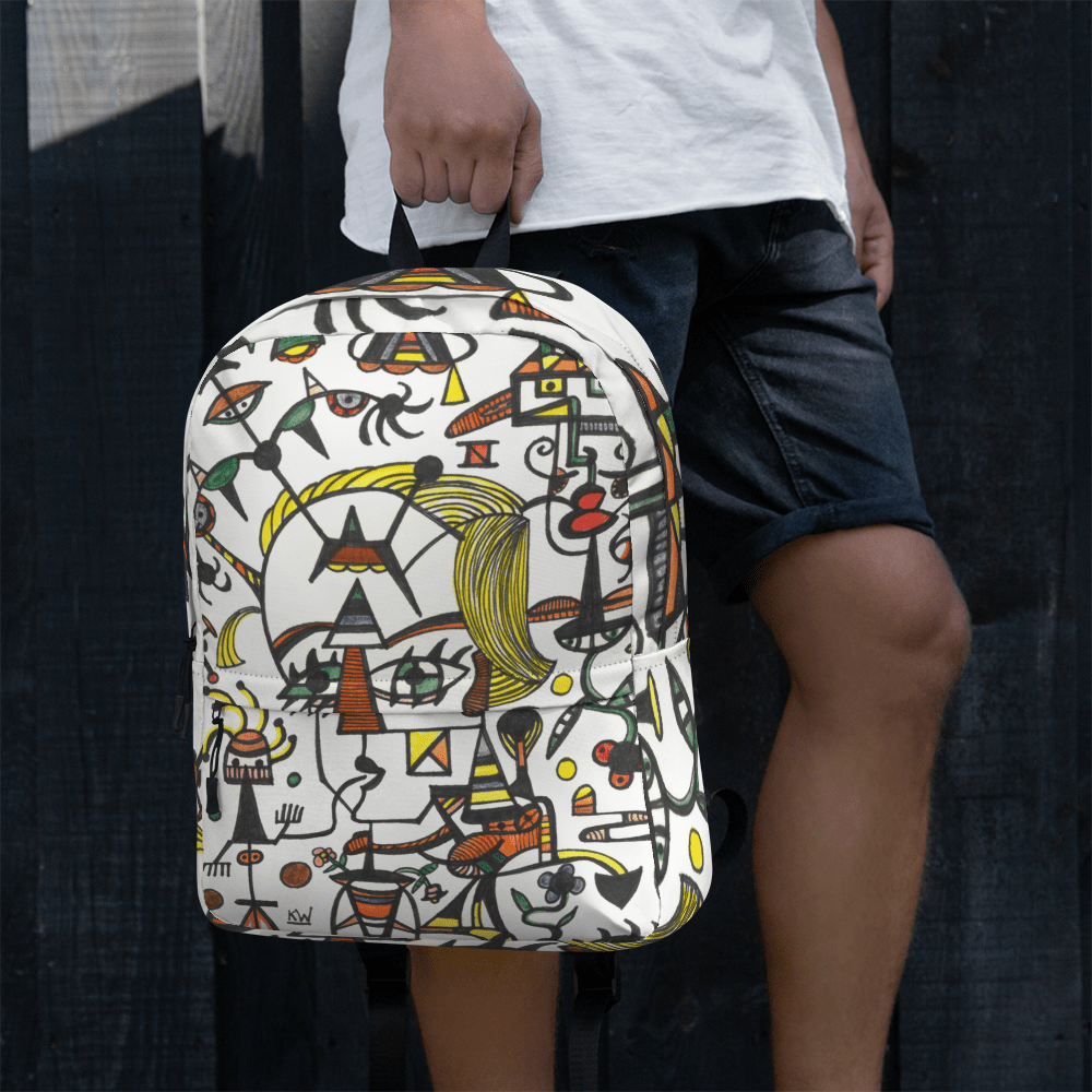 KW Gallery Art Traveler Backpack 4🎨🖼️ - Winter Sunshine Marketplace