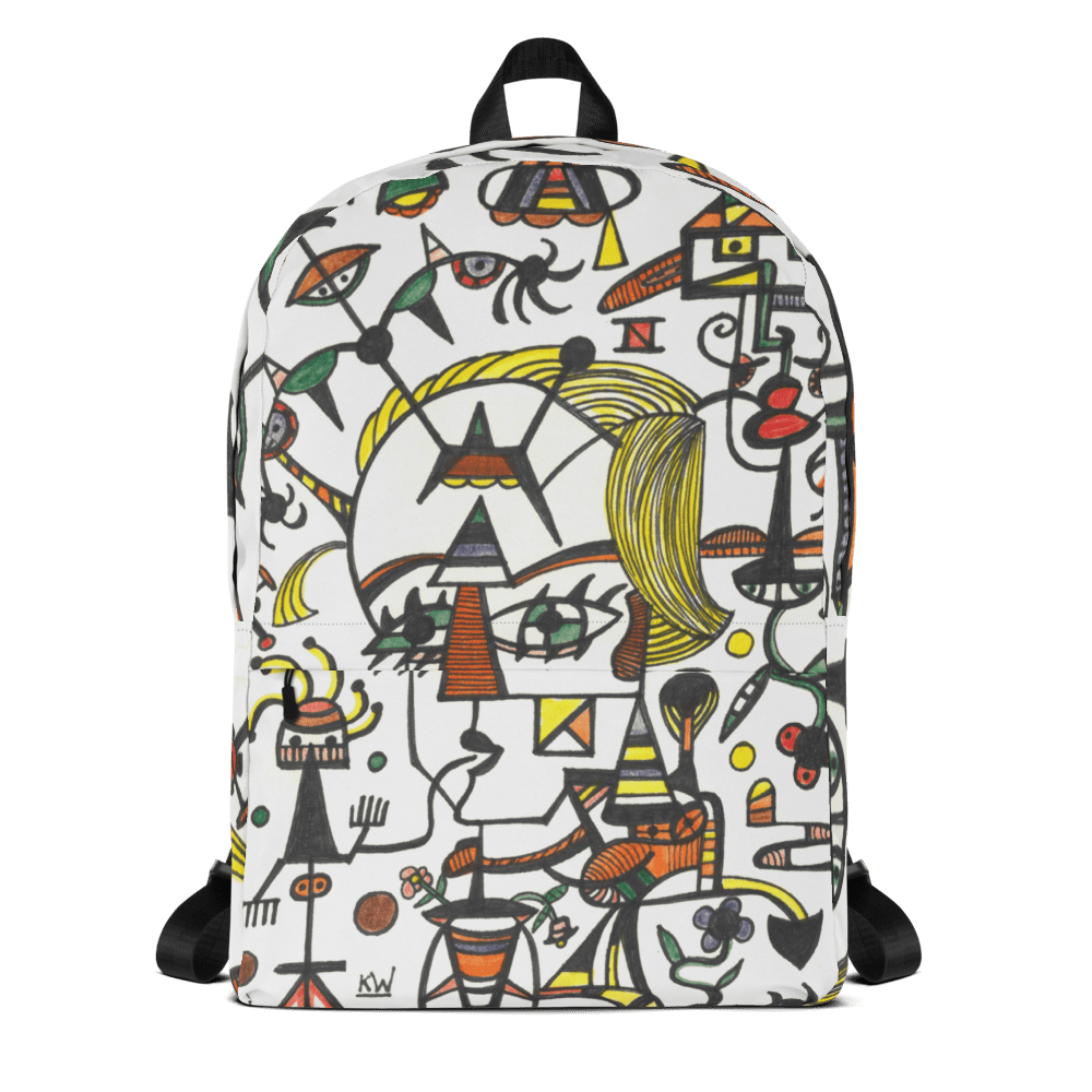 KW Gallery Art Traveler Backpack 4🎨🖼️ - Winter Sunshine Marketplace