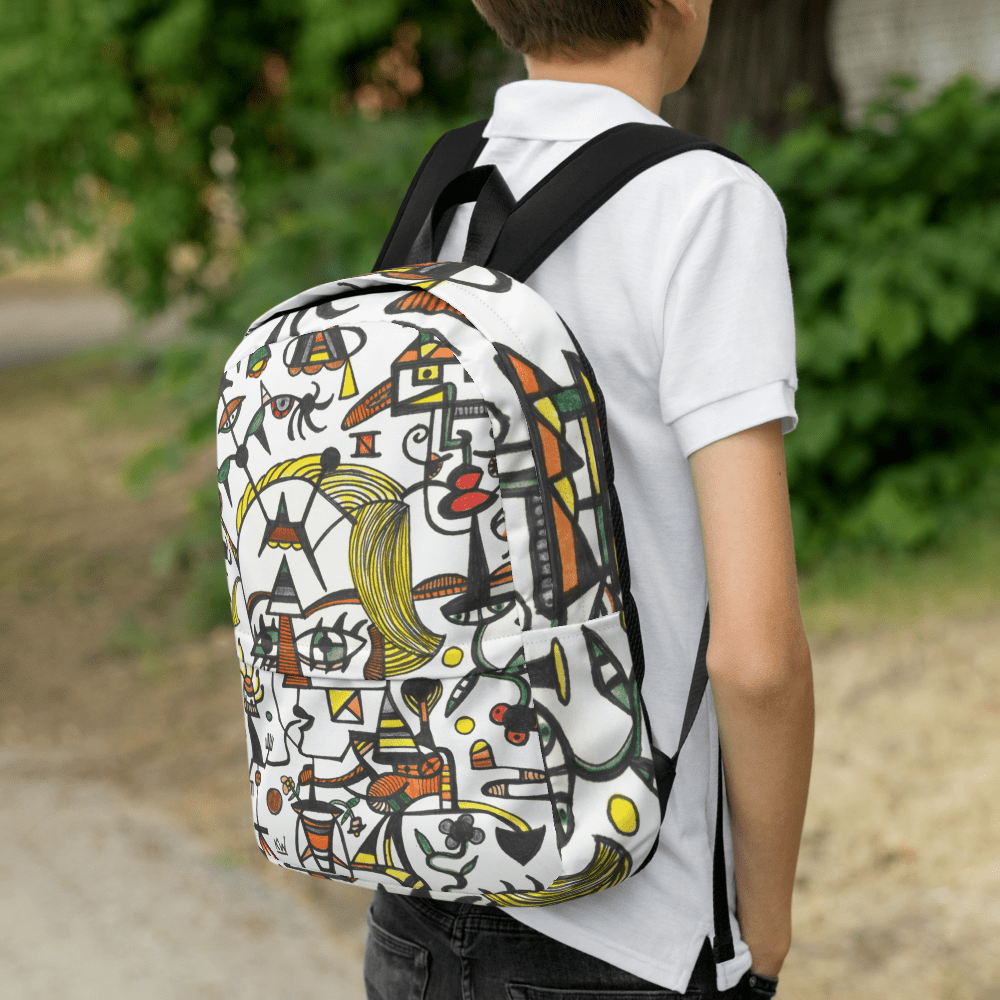 KW Gallery Art Traveler Backpack 4🎨🖼️ - Winter Sunshine Marketplace