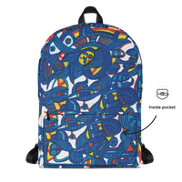 KW Gallery Art Traveler Backpack 5🎨🖼️ - Winter Sunshine Marketplace