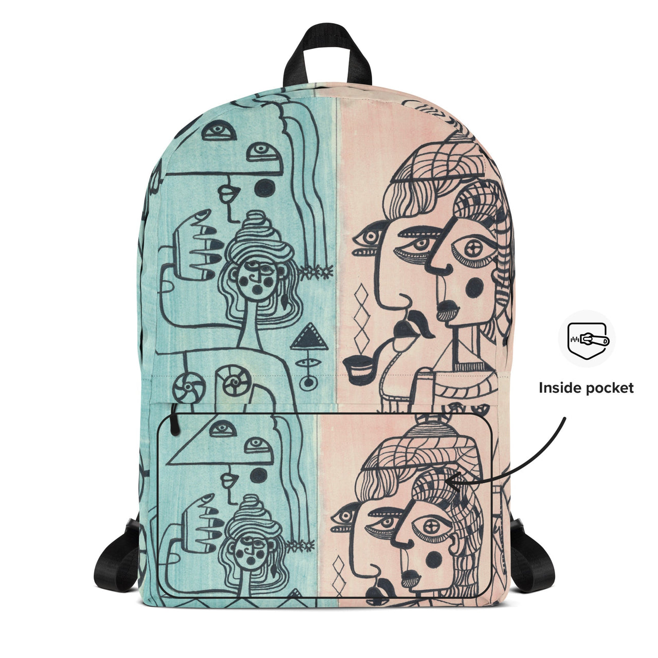 KW Gallery Art Traveler Backpack 6🎨🖼️ - Winter Sunshine Marketplace
