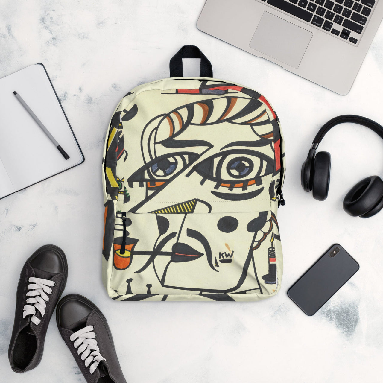 KW Gallery Art Traveler Backpack 8🎨🖼️ - Winter Sunshine Marketplace