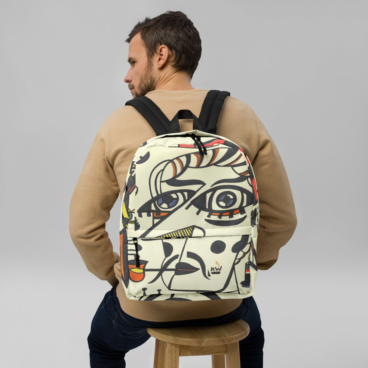 KW Gallery Art Traveler Backpack 8🎨🖼️ - Winter Sunshine Marketplace