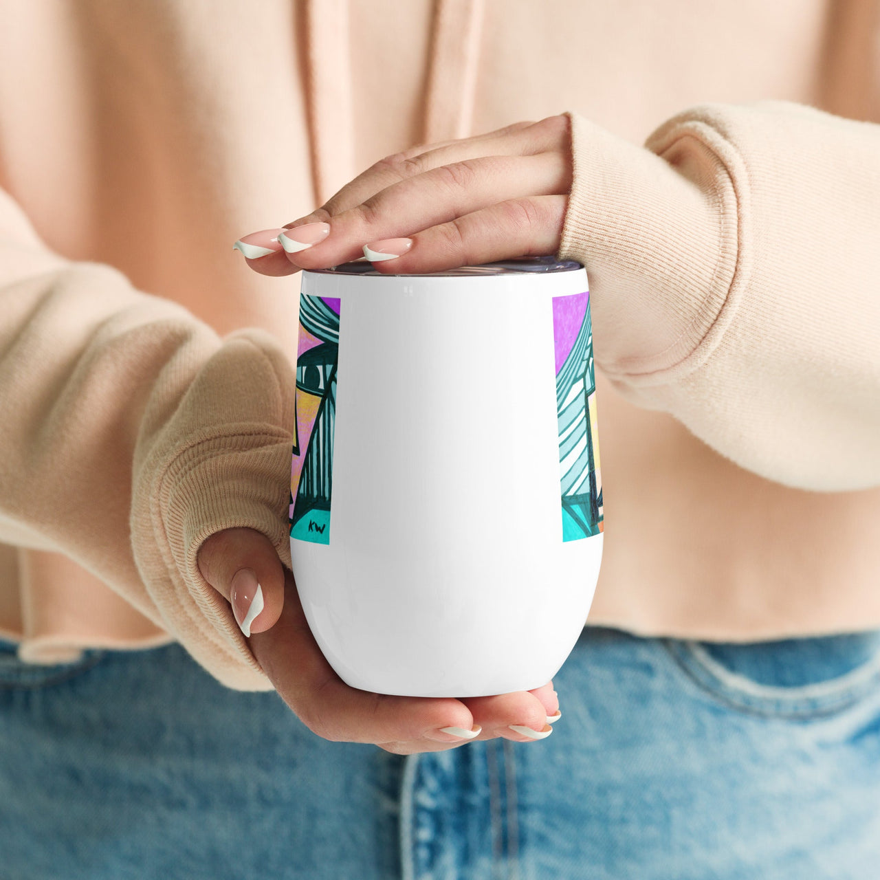 KW Gallery Art & Wine Tumbler 34 - Winter Sunshine Marketplace