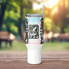 KW Gallery Brushstroke Travel Mug 1 - Winter Sunshine Marketplace