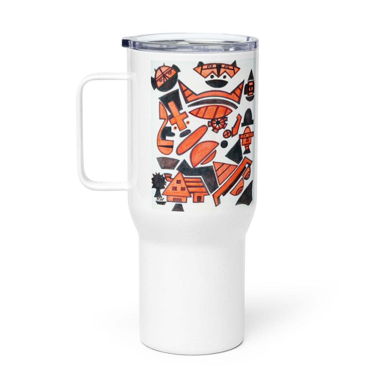 KW Gallery Brushstroke Travel Mug 28 - Winter Sunshine Marketplace