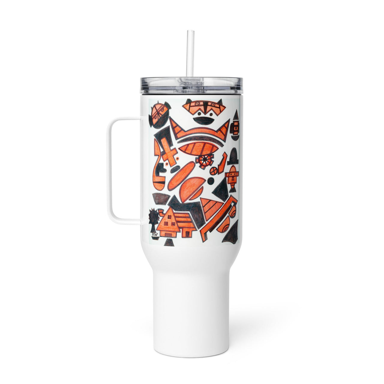 KW Gallery Brushstroke Travel Mug 28 - Winter Sunshine Marketplace