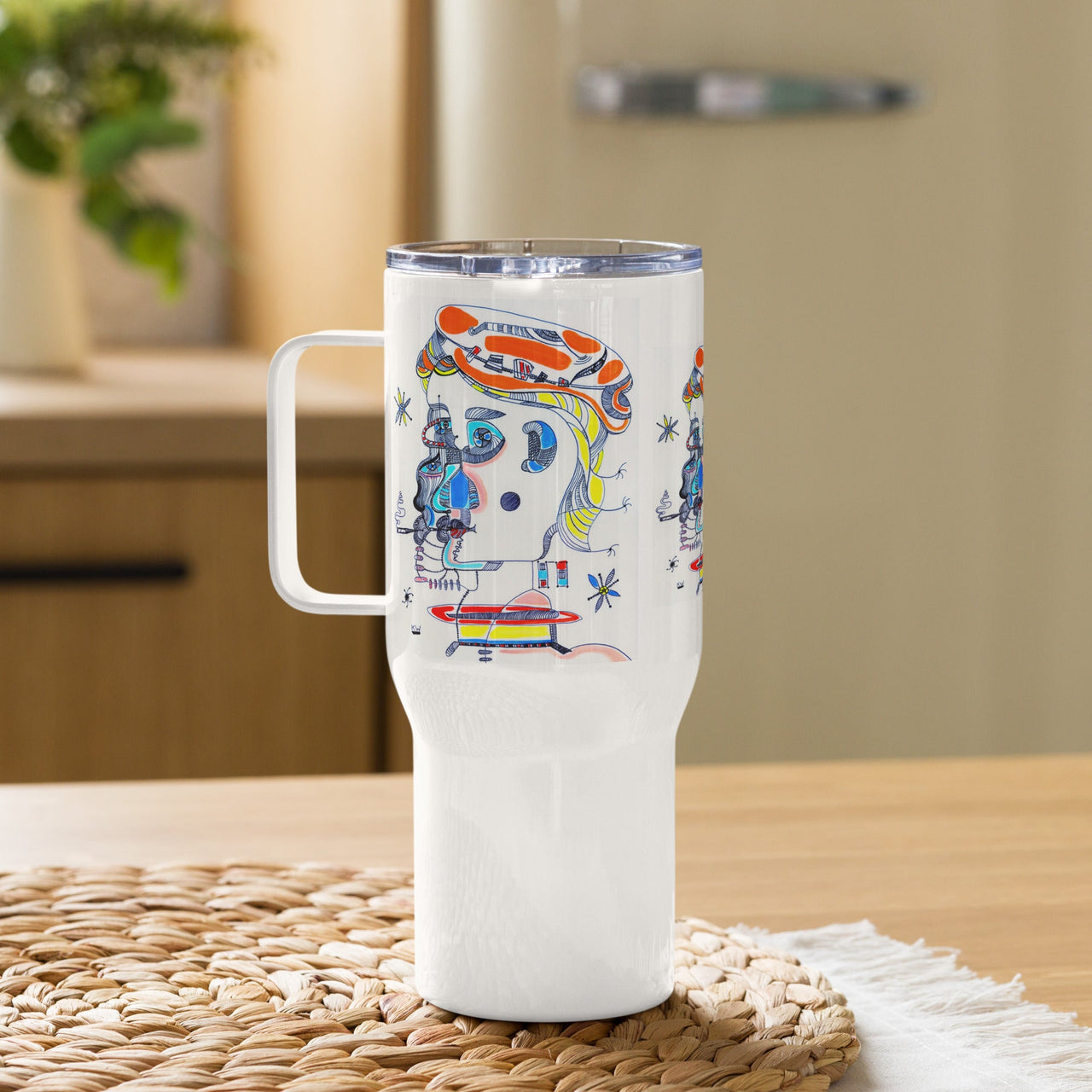 KW Gallery Brushstroke Travel Mug 36 - Winter Sunshine Marketplace