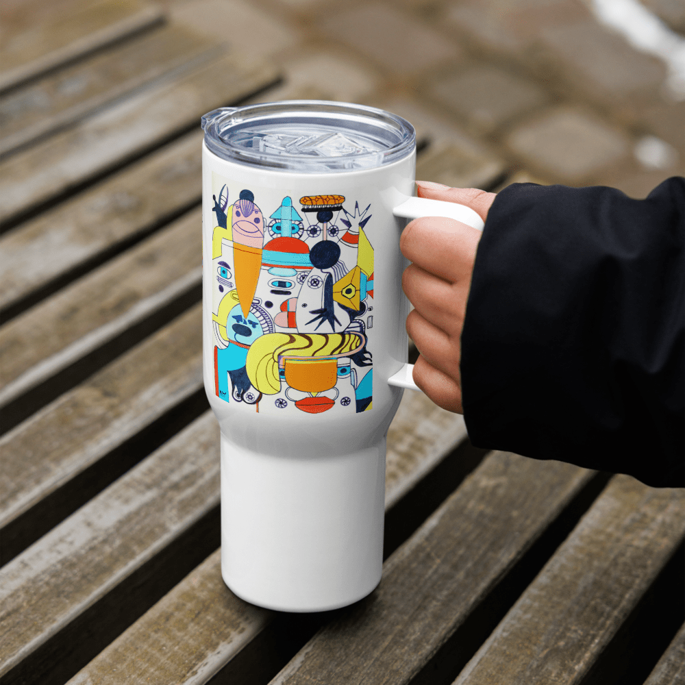 KW Gallery Brushstroke Travel Mug 37 - Winter Sunshine Marketplace