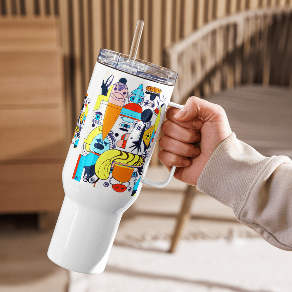 KW Gallery Brushstroke Travel Mug 37 - Winter Sunshine Marketplace