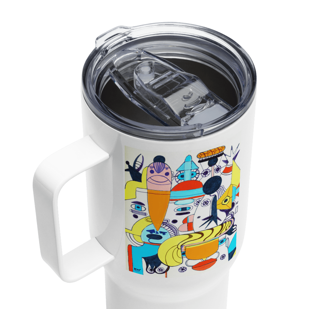 KW Gallery Brushstroke Travel Mug 37 - Winter Sunshine Marketplace