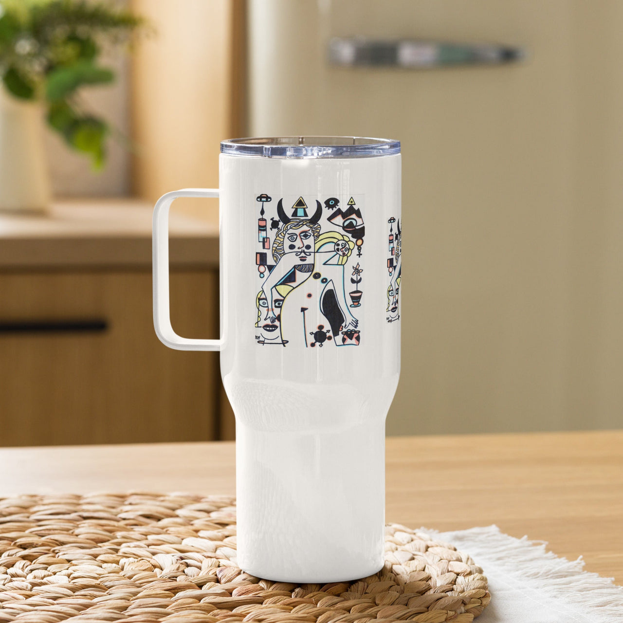 KW Gallery Brushstroke Travel Mug 41 - Winter Sunshine Marketplace