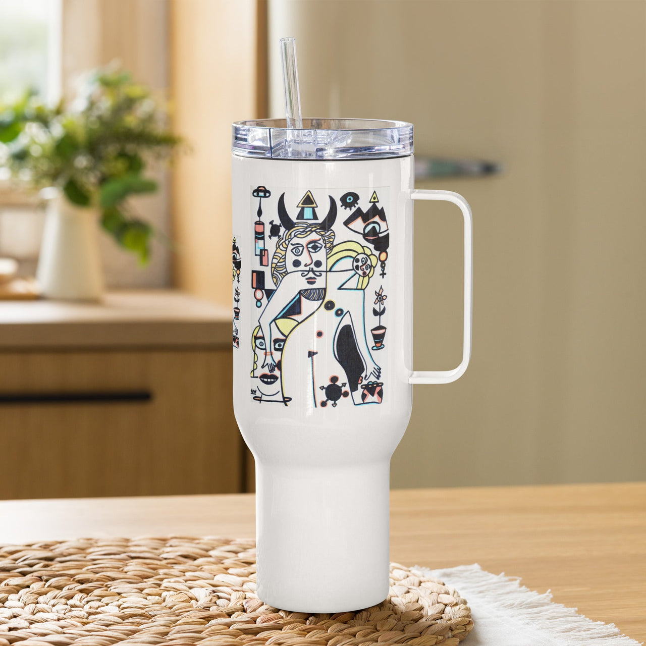 KW Gallery Brushstroke Travel Mug 41 - Winter Sunshine Marketplace