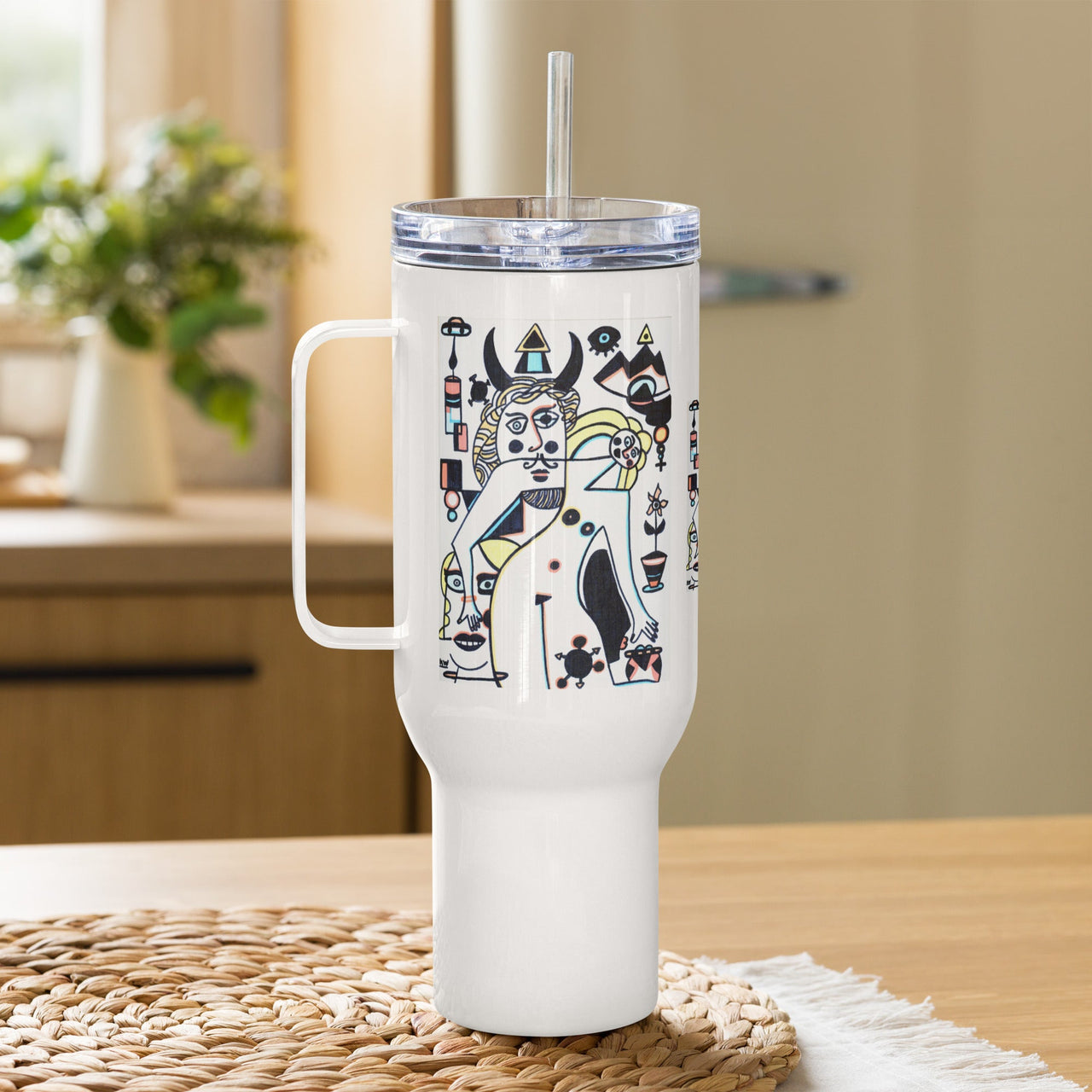KW Gallery Brushstroke Travel Mug 41 - Winter Sunshine Marketplace