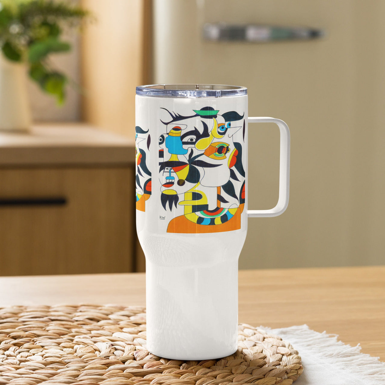 KW Gallery Brushstroke Travel Mug 43 - Winter Sunshine Marketplace