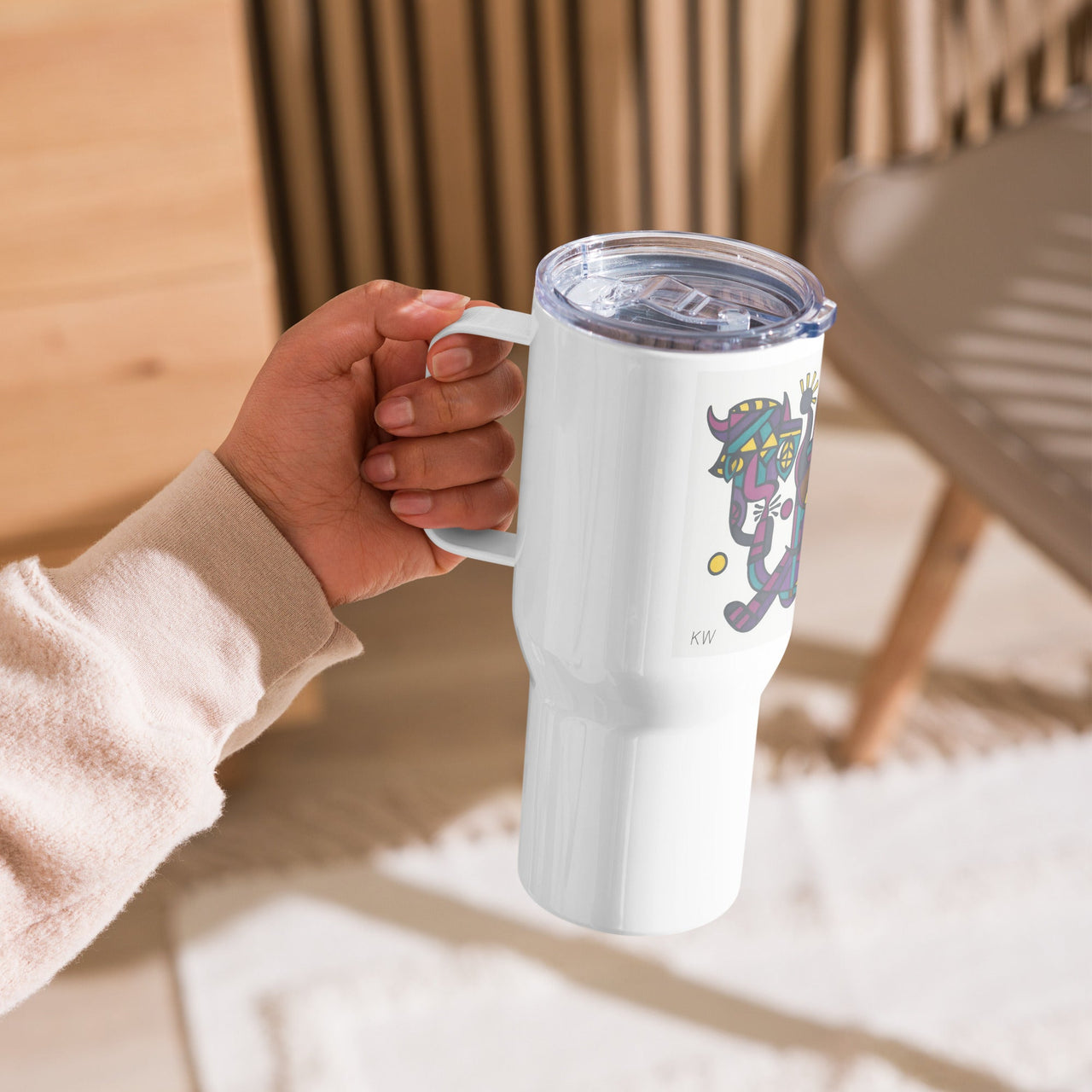 KW Gallery Brushstroke Travel Mug 45 - Winter Sunshine Marketplace