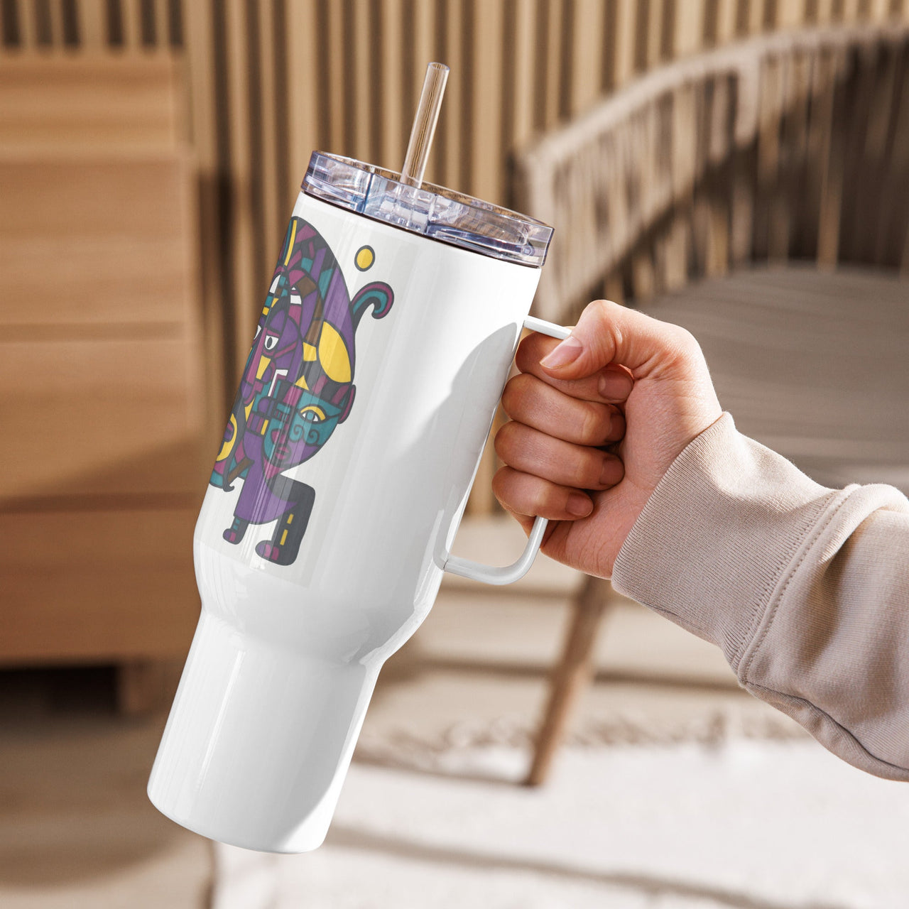 KW Gallery Brushstroke Travel Mug 45 - Winter Sunshine Marketplace