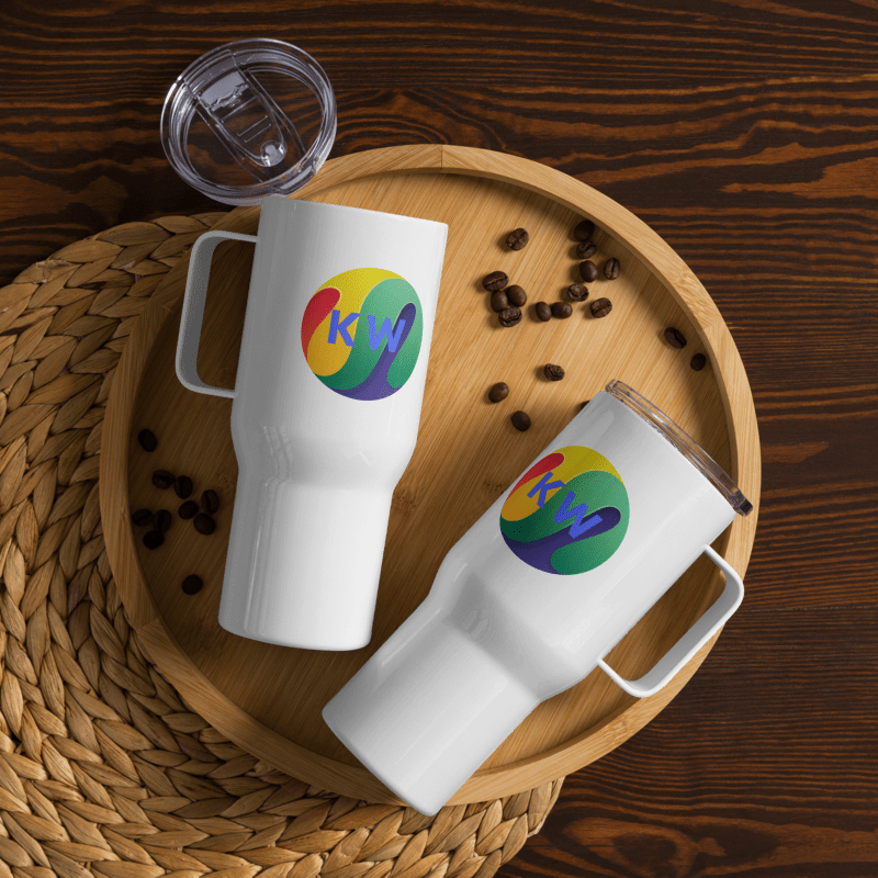 KW Gallery Brushstroke Travel Mug KW Exclusive - Winter Sunshine Marketplace