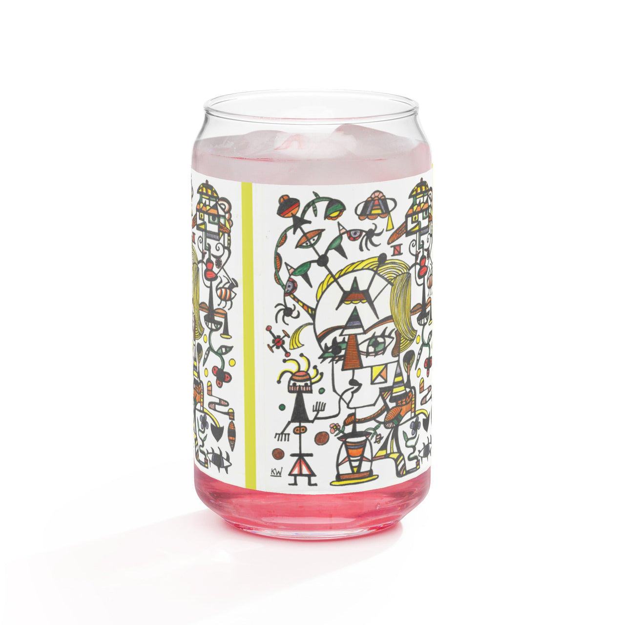 KW Gallery Craft Can Shaped Glass 4 - Winter Sunshine Marketplace