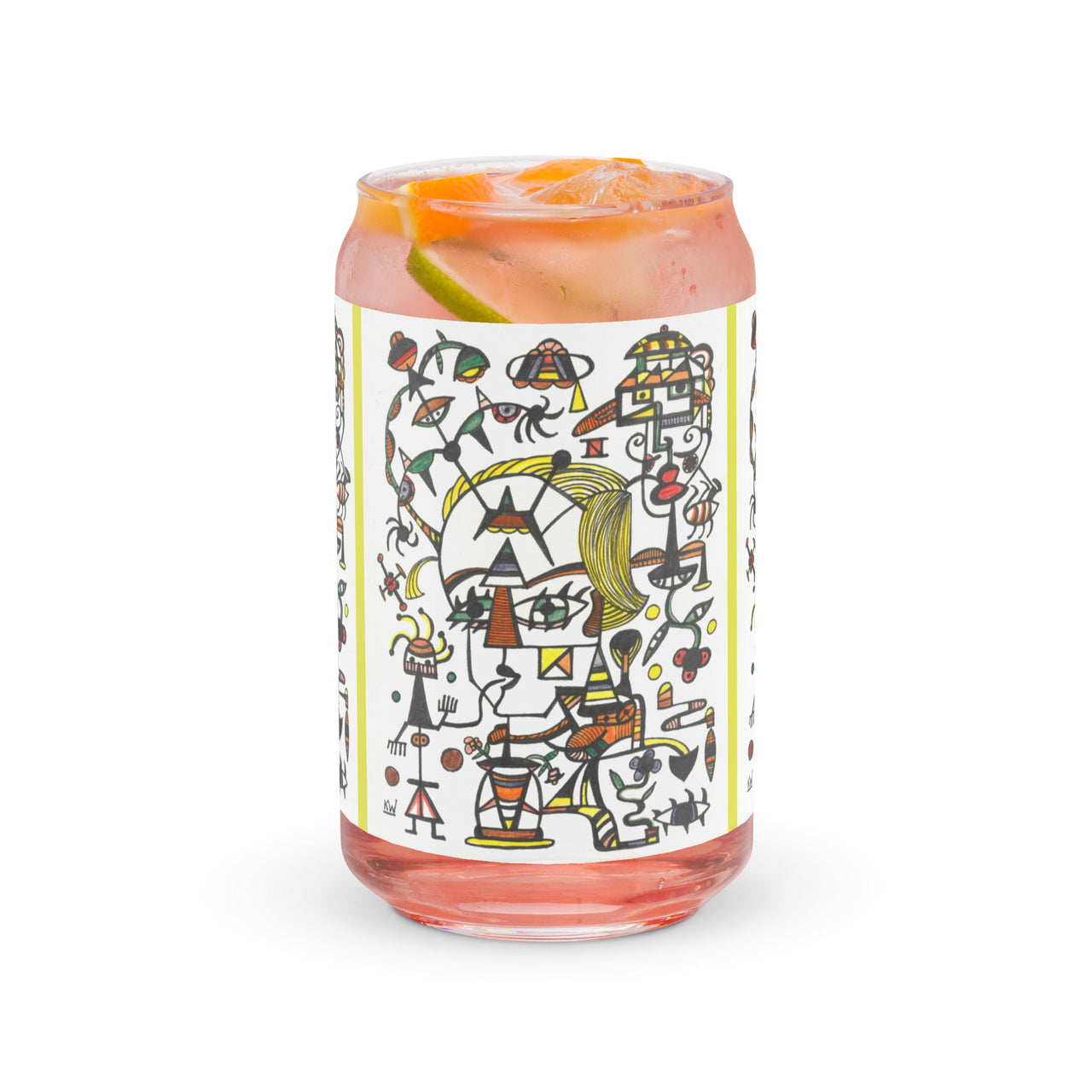 KW Gallery Craft Can Shaped Glass 4 - Winter Sunshine Marketplace