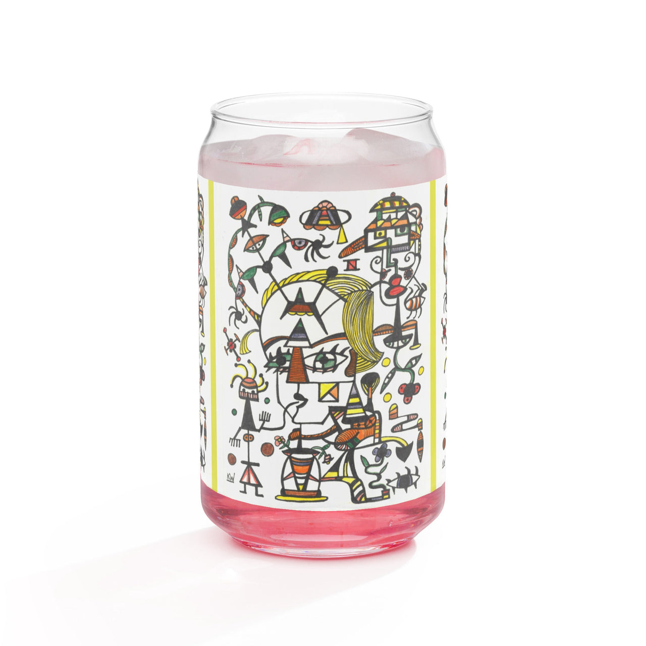 KW Gallery Craft Can Shaped Glass 4 - Winter Sunshine Marketplace