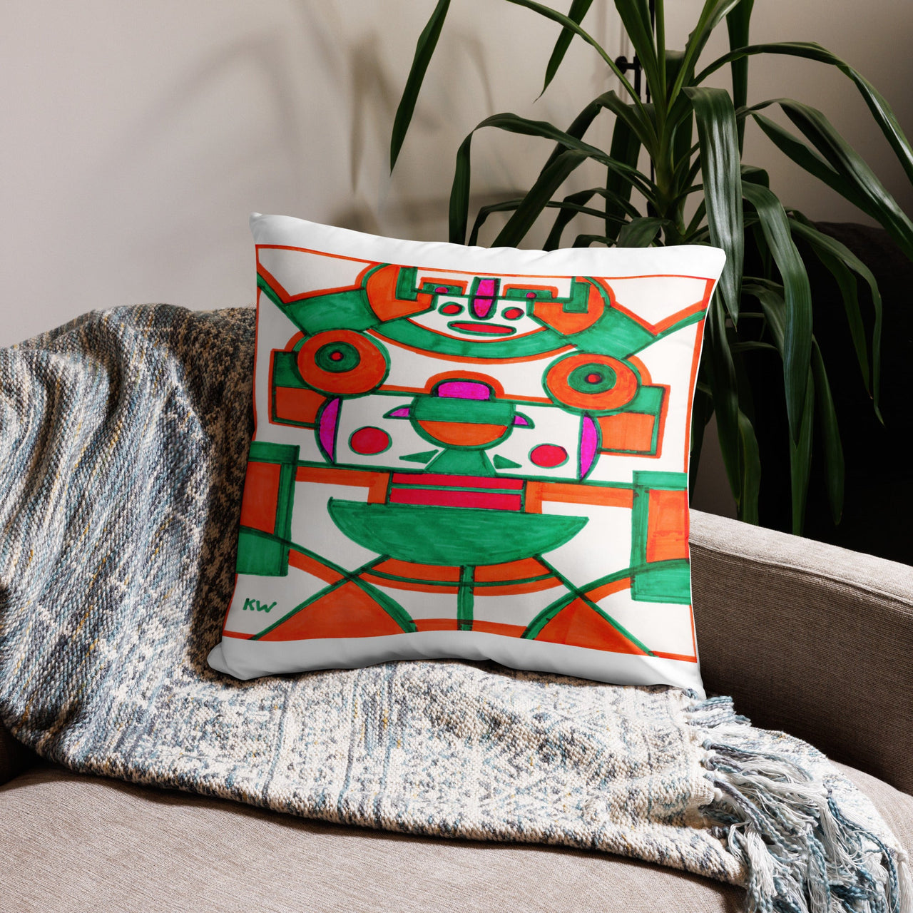 KW Gallery Dream Scape Pillow 15 - Winter Sunshine Marketplace