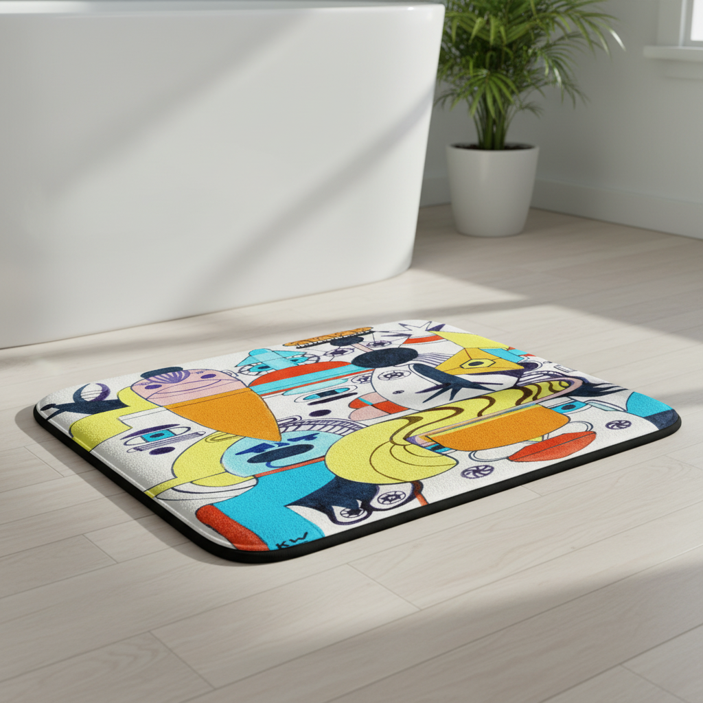 KW Gallery Serene Splashes Bath Mat 37 - Winter Sunshine Marketplace