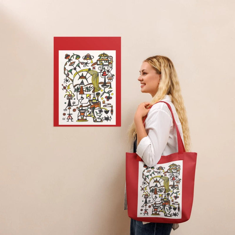 KW Gallery Signature Tote Bag 4 Red– Elevate Your Style! 👜 - Winter Sunshine Marketplace