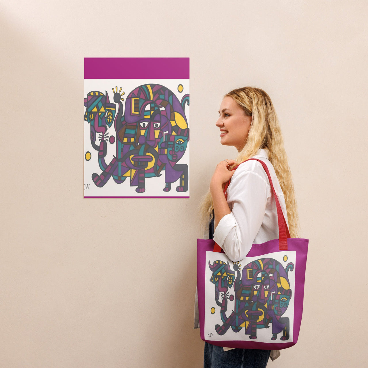 KW Gallery Signature Tote Bag 45 – Elevate Your Style! 👜 - Winter Sunshine Marketplace