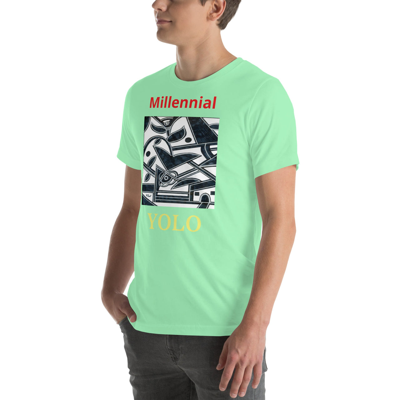 KW Gallery Wearable Art Tee 19 YOLO - Winter Sunshine Marketplace