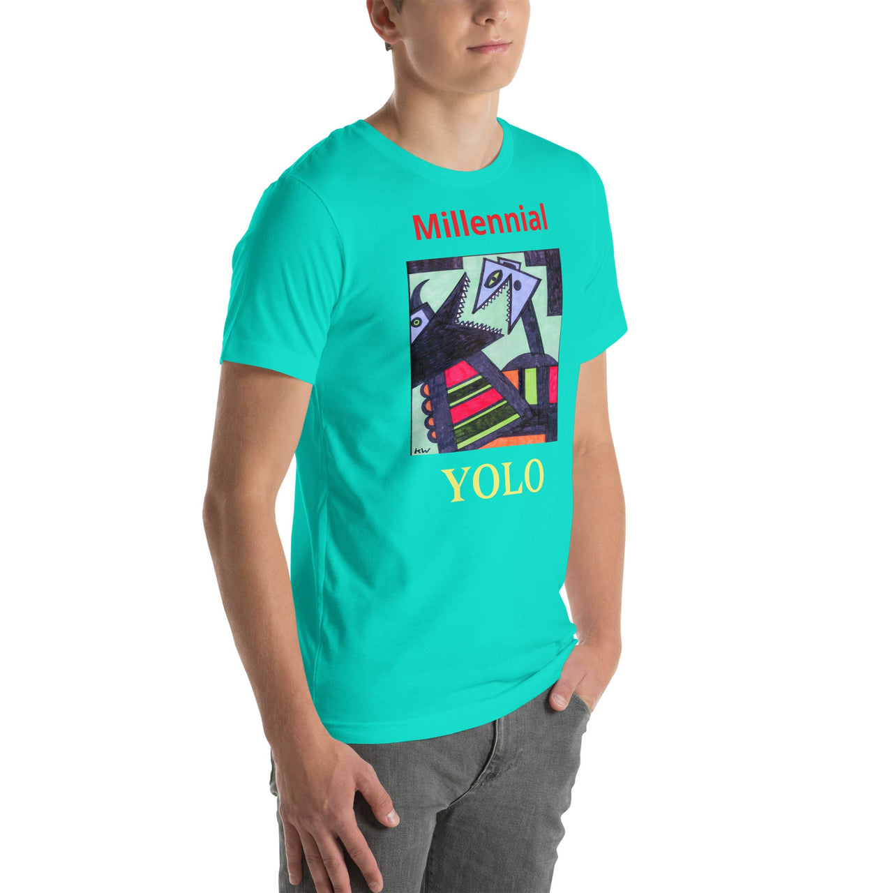 KW Gallery Wearable Art Tee 20 YOLO - Winter Sunshine Marketplace