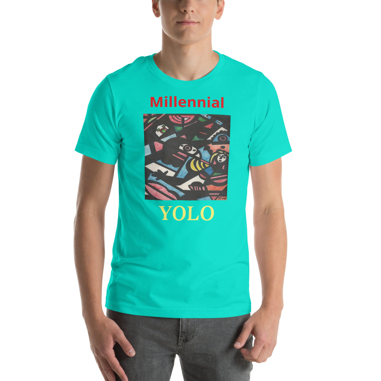 KW Gallery Wearable Art Tee 32 YOLO - Winter Sunshine Marketplace