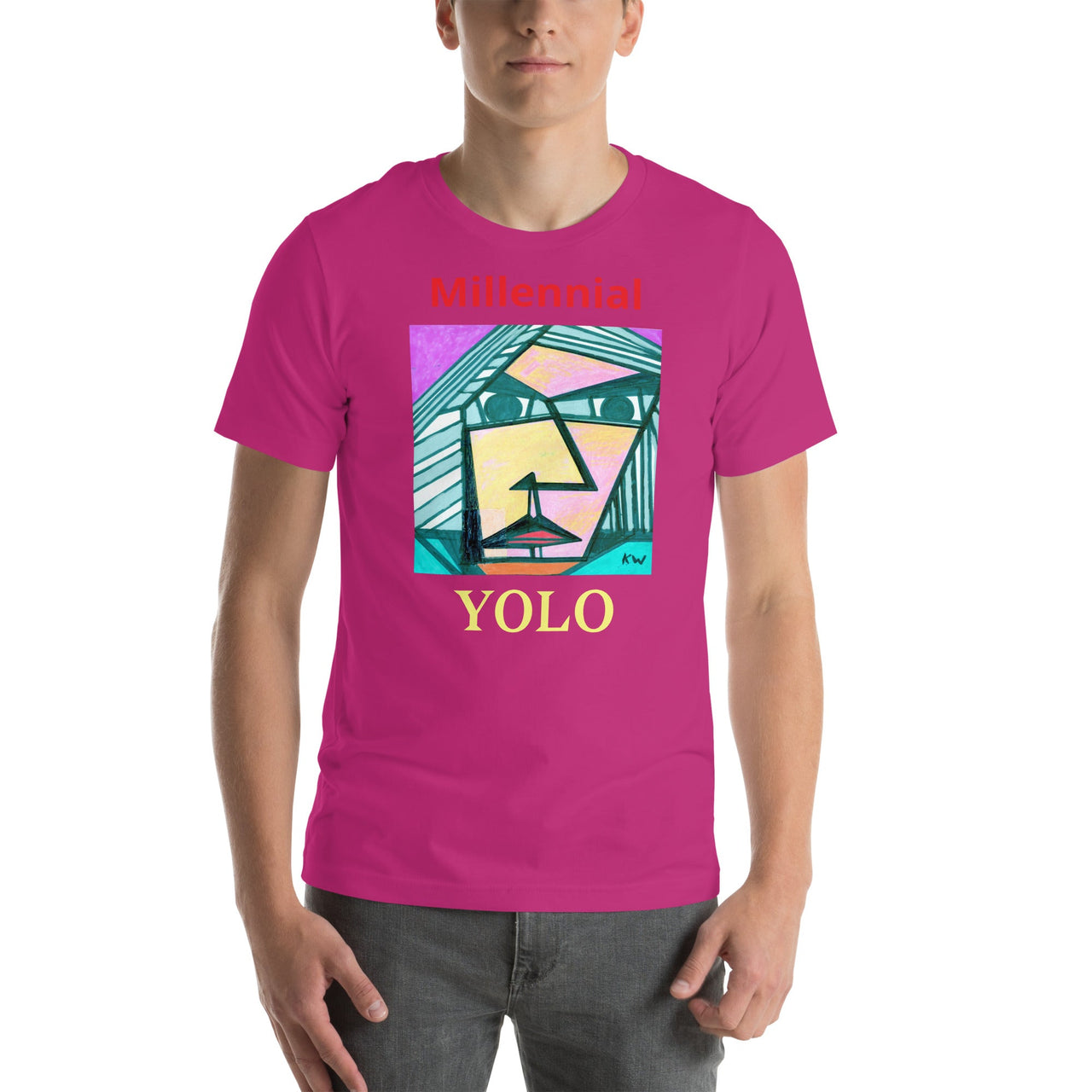 KW Gallery Wearable Art Tee 34 YOLO - Winter Sunshine Marketplace