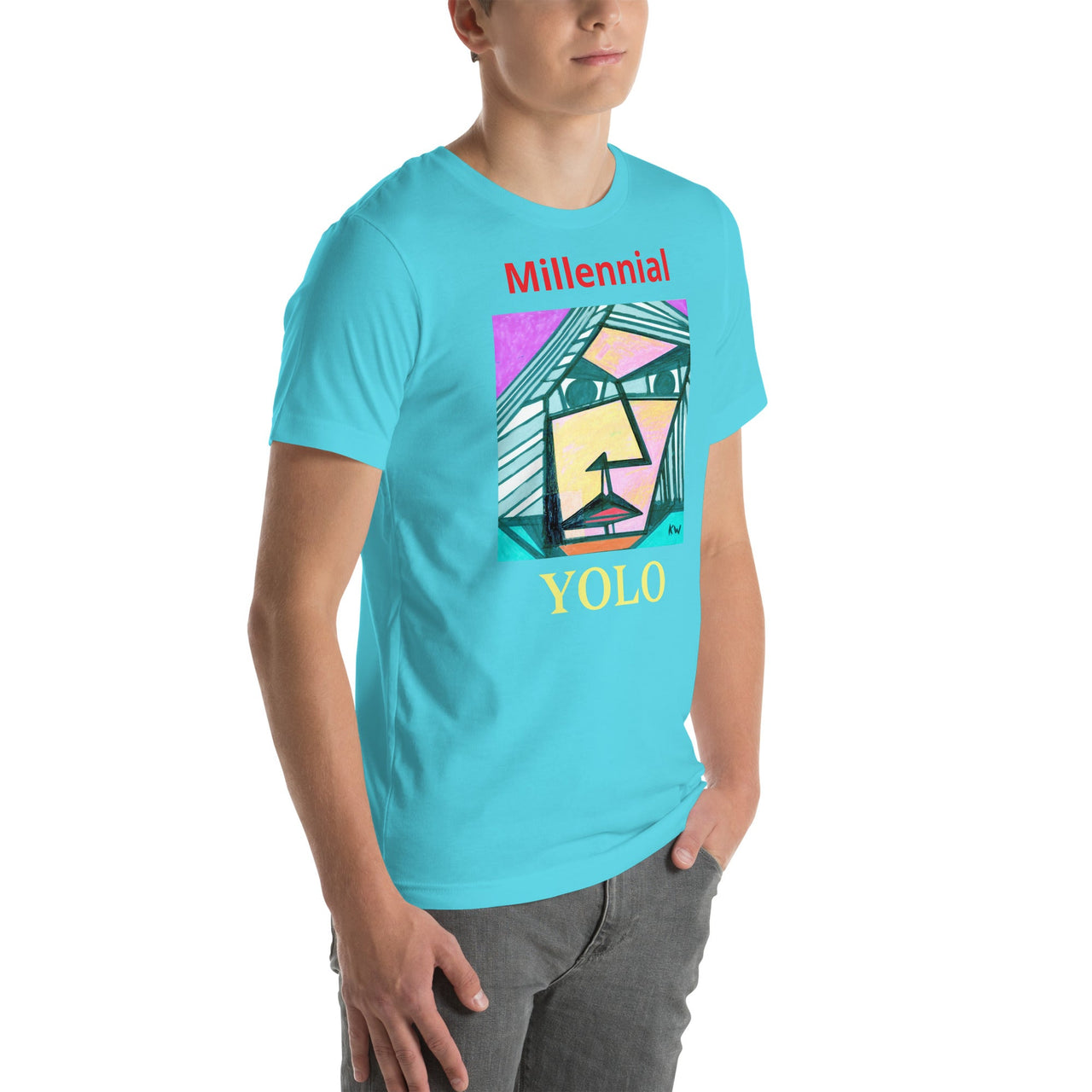 KW Gallery Wearable Art Tee 34 YOLO - Winter Sunshine Marketplace