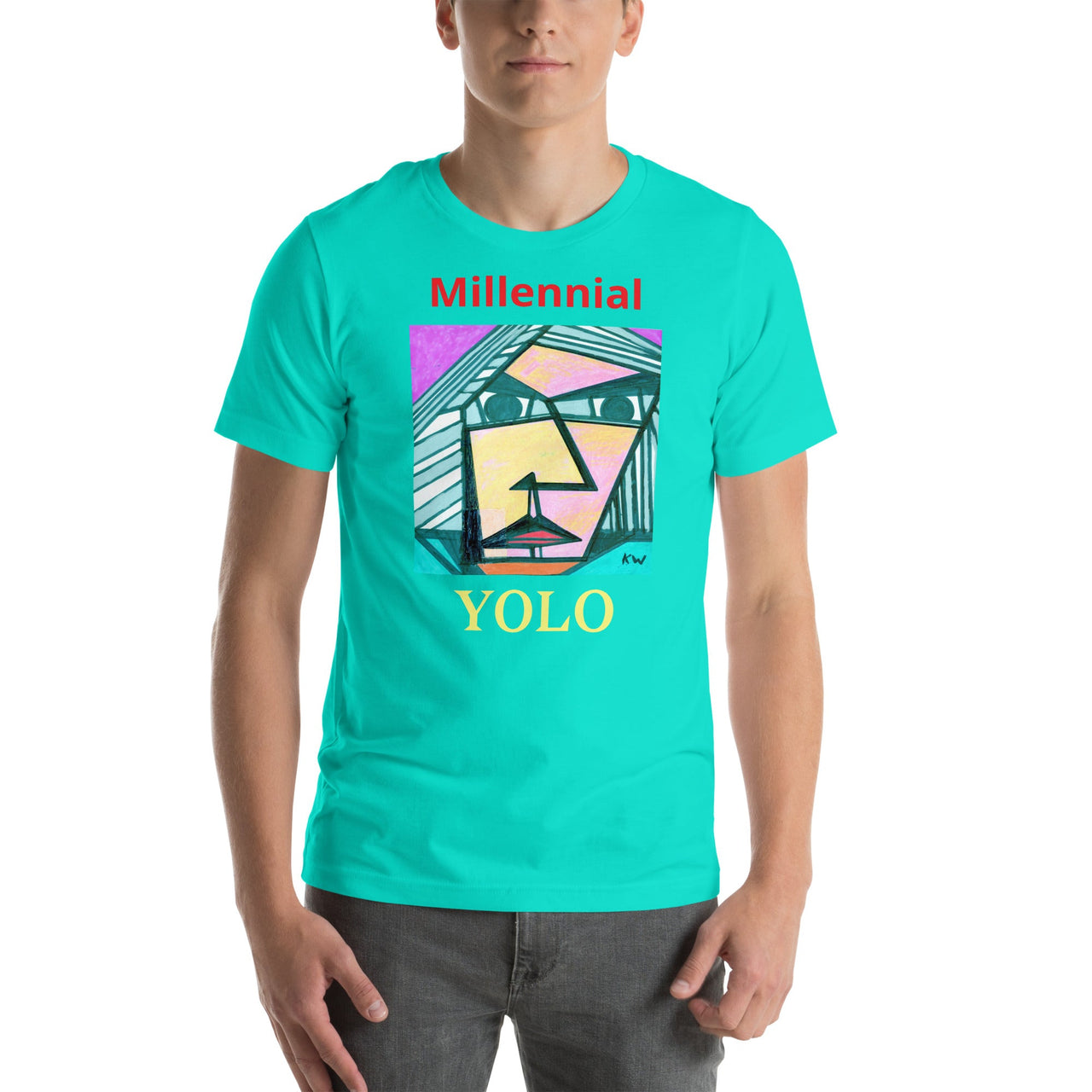 KW Gallery Wearable Art Tee 34 YOLO - Winter Sunshine Marketplace