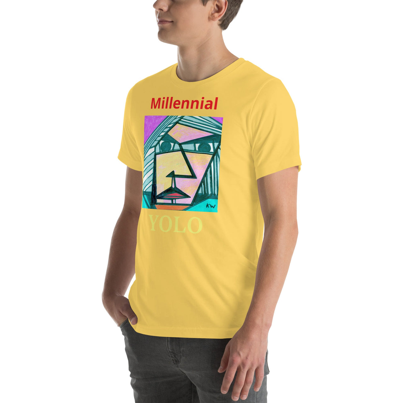 KW Gallery Wearable Art Tee 34 YOLO - Winter Sunshine Marketplace